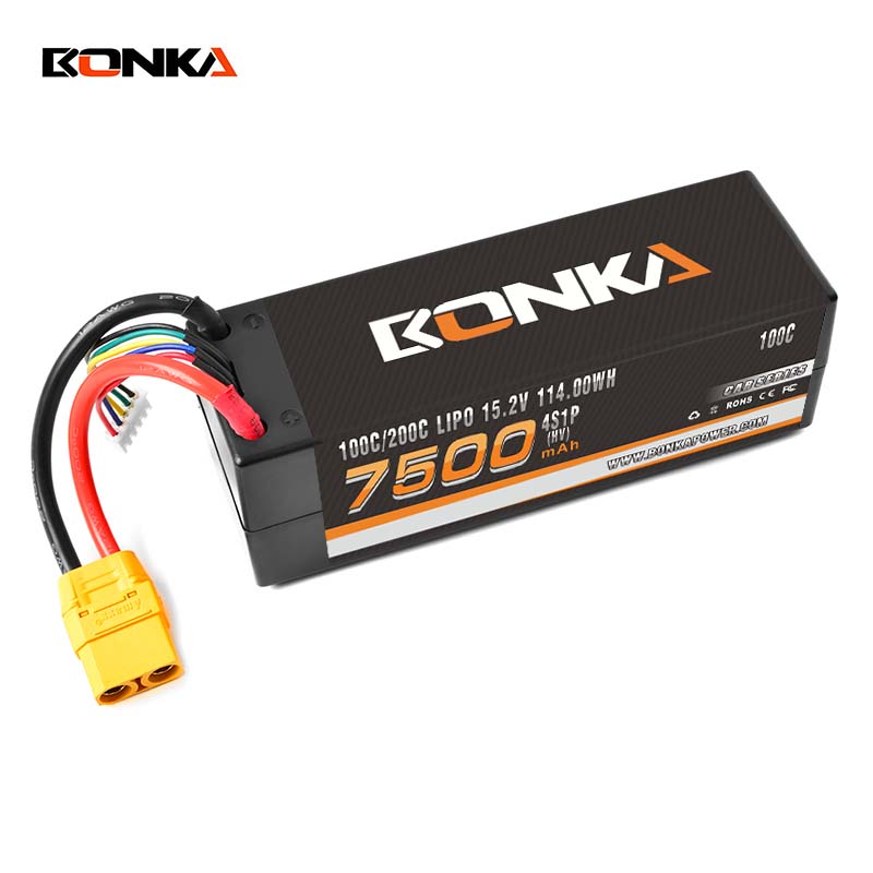 BONKA 7500mAh 100C 4S 15.2V HV Hardcase Lipo Battery